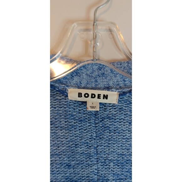 Boden Fluffy Blue Ombre Oversized Cardigan Sweater Wool Alpaca Sz Large - Picture 2 of 5